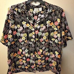 Allison Daley Multicolor Floral Blouse